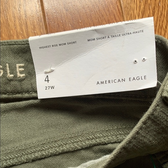 American Eagle, Olive Green Distressed Women Shorts - Picture 13 of 15
